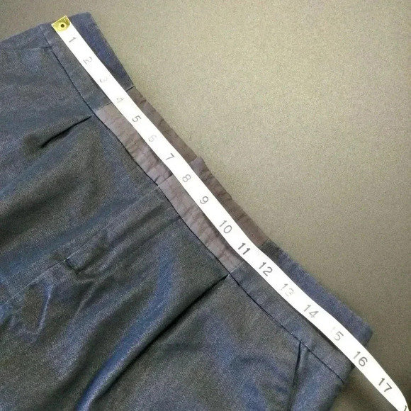 Vintage 90s Mossimo Womens 8 Mini Denim‎ Jean Skirt Blue Black Zip Front Stretch - Picture 5 of 8